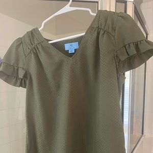 Work wear olive blouse